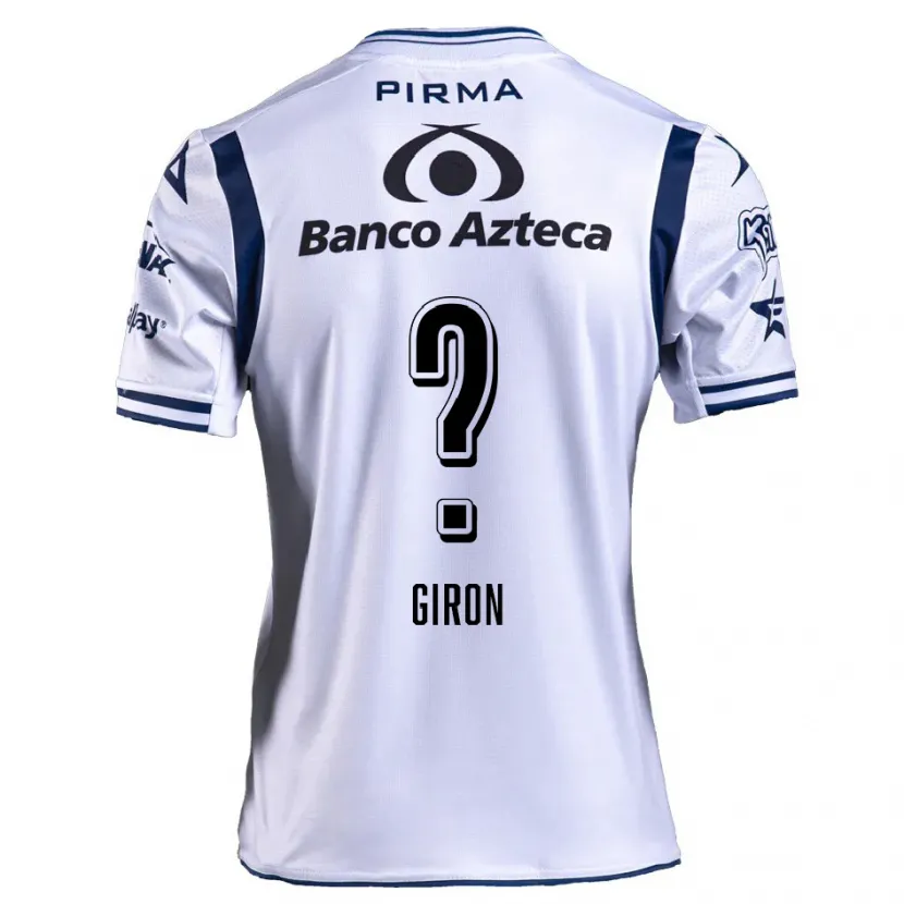 Danxen Hombre Camiseta Randall Girón #0 Blanco Azul Marino 1ª Equipación 2024/25 La Camisa México