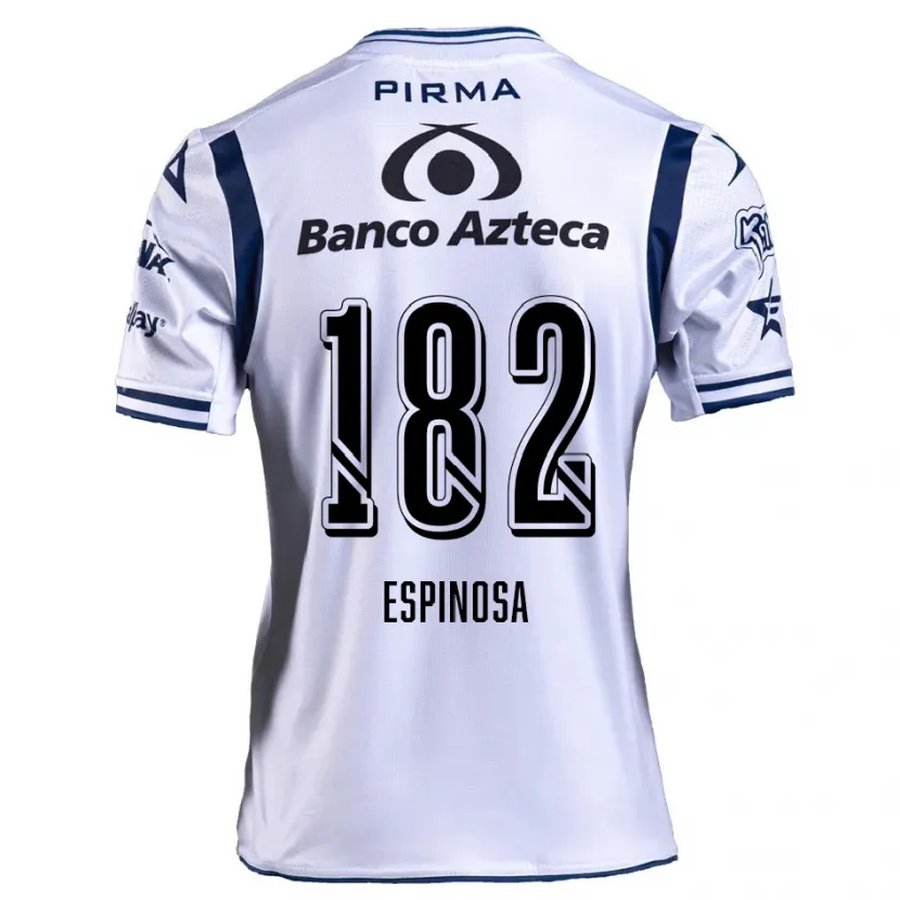 Danxen Hombre Camiseta Daniel Espinosa #182 Blanco Azul Marino 1ª Equipación 2024/25 La Camisa México
