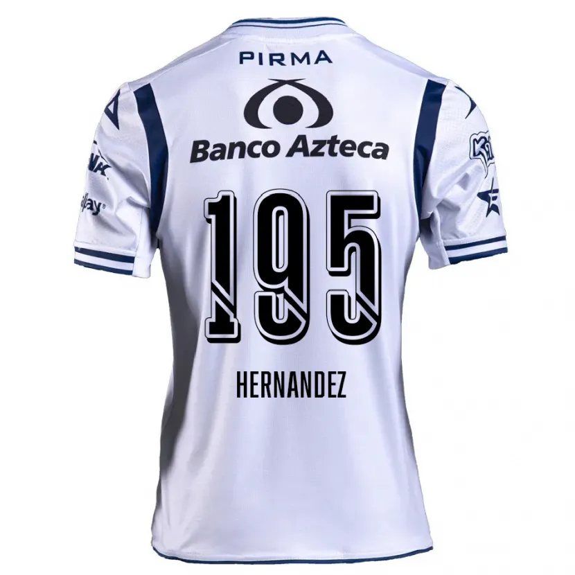 Danxen Hombre Camiseta Daniel Hernández #195 Blanco Azul Marino 1ª Equipación 2024/25 La Camisa México