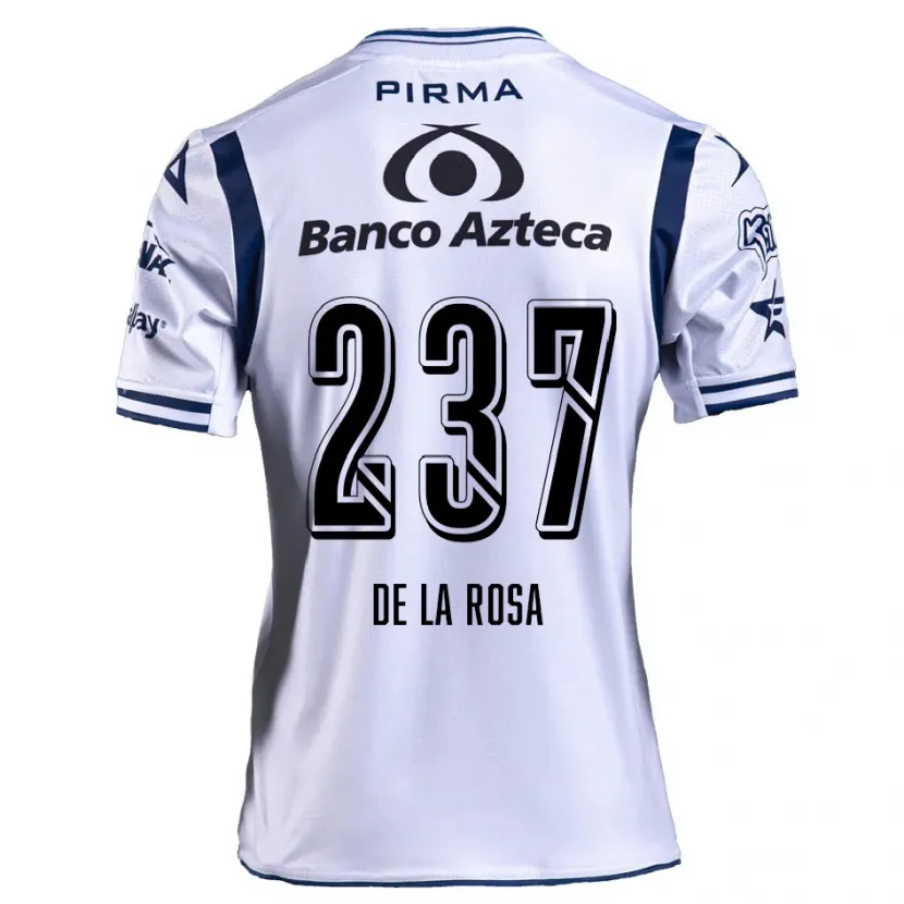 Danxen Hombre Camiseta Álvaro De La Rosa #237 Blanco Azul Marino 1ª Equipación 2024/25 La Camisa México
