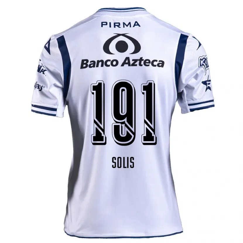 Danxen Hombre Camiseta César Solís #191 Blanco Azul Marino 1ª Equipación 2024/25 La Camisa México