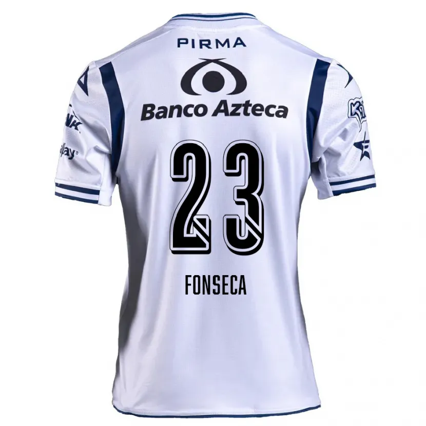 Danxen Hombre Camiseta Camila Fonseca #23 Blanco Azul Marino 1ª Equipación 2024/25 La Camisa México