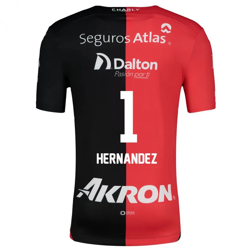 Danxen Hombre Camiseta José Hernández #1 Negro Rojo 1ª Equipación 2024/25 La Camisa México