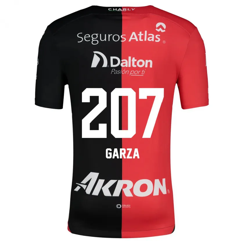 Danxen Hombre Camiseta Rodolfo Garza #207 Negro Rojo 1ª Equipación 2024/25 La Camisa México