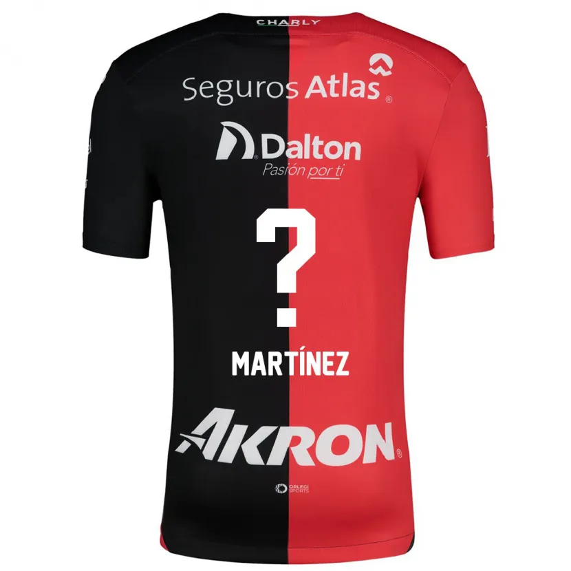 Danxen Hombre Camiseta Erick Martínez #0 Negro Rojo 1ª Equipación 2024/25 La Camisa México