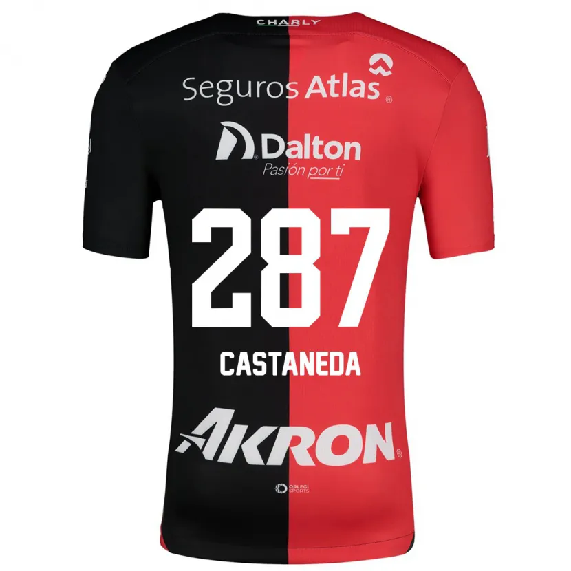 Danxen Hombre Camiseta Mariano Castañeda #287 Negro Rojo 1ª Equipación 2024/25 La Camisa México