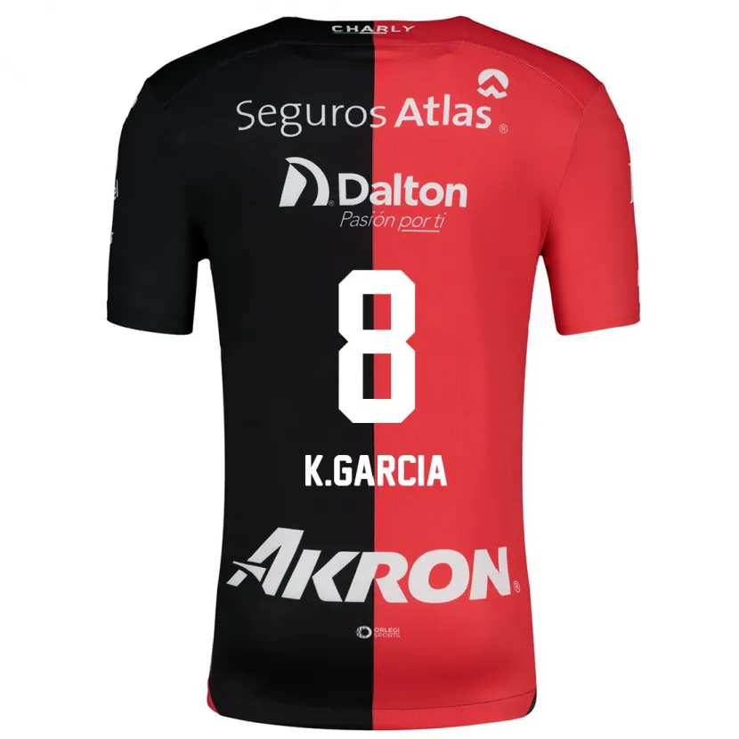Danxen Hombre Camiseta Karen García #8 Negro Rojo 1ª Equipación 2024/25 La Camisa México