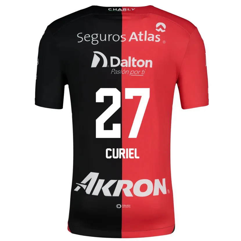 Danxen Hombre Camiseta Alexa Curiel #27 Negro Rojo 1ª Equipación 2024/25 La Camisa México
