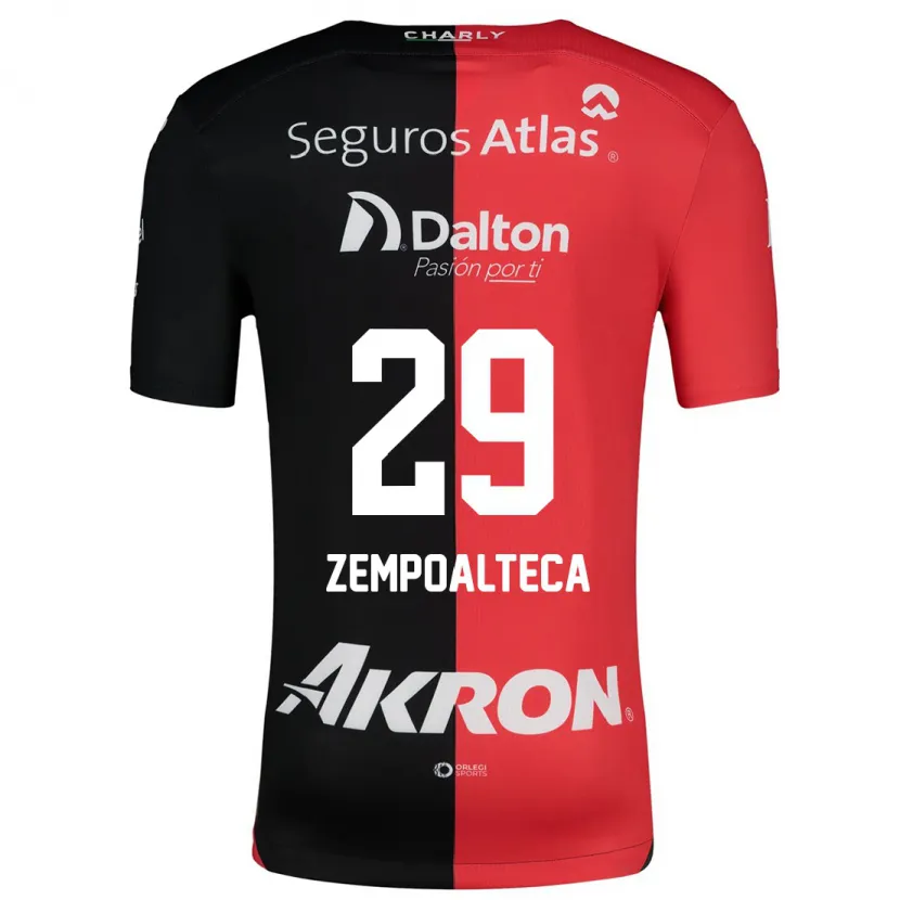 Danxen Hombre Camiseta Karla Zempoalteca #29 Negro Rojo 1ª Equipación 2024/25 La Camisa México