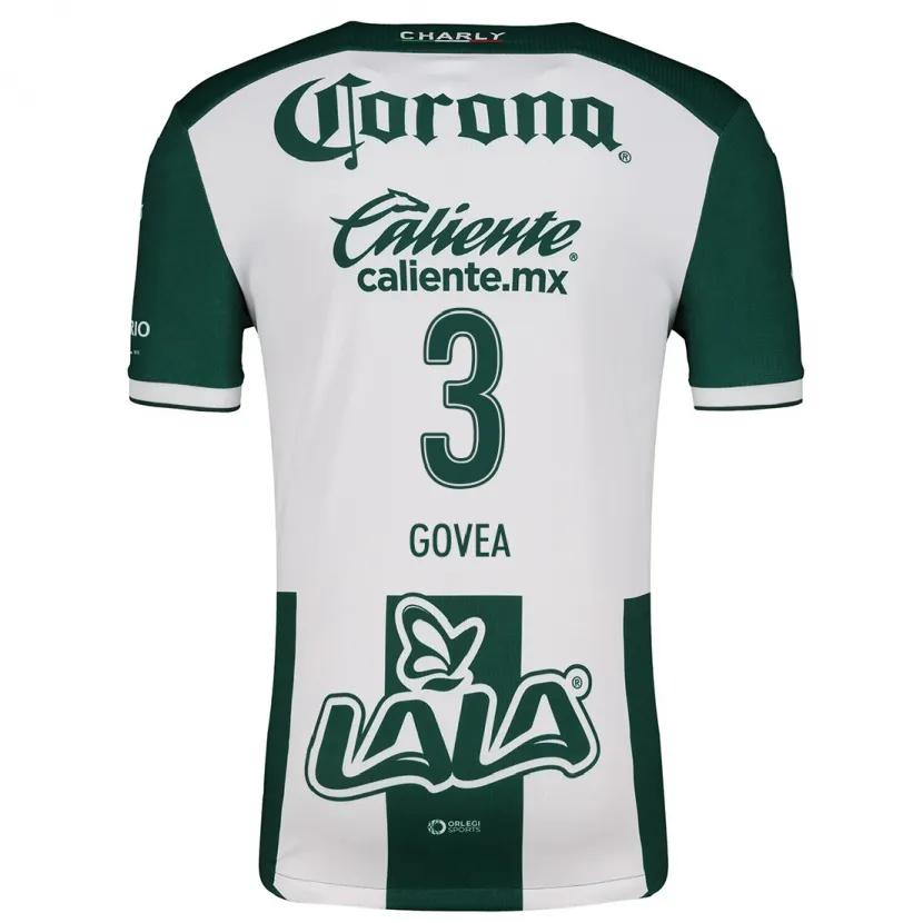Danxen Hombre Camiseta Ismael Govea #3 Verde Blanco 1ª Equipación 2024/25 La Camisa México