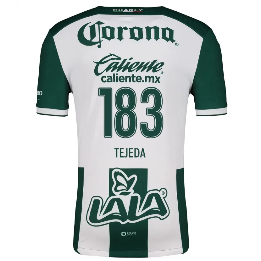 Danxen Hombre Camiseta Juan Tejeda #183 Verde Blanco 1ª Equipación 2024/25 La Camisa México
