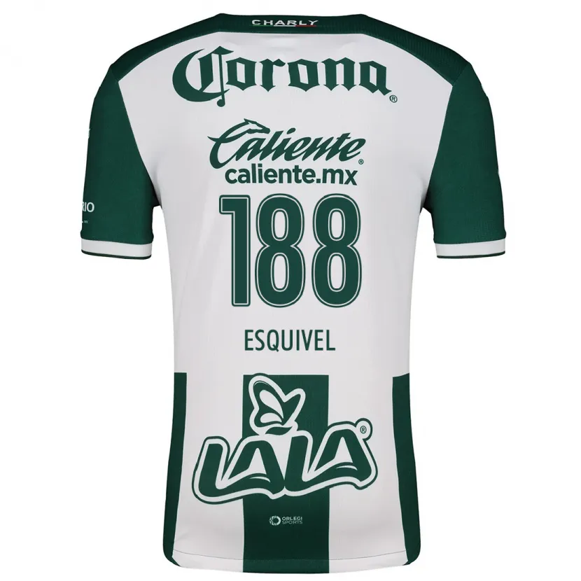 Danxen Hombre Camiseta Bruno Esquivel #188 Verde Blanco 1ª Equipación 2024/25 La Camisa México
