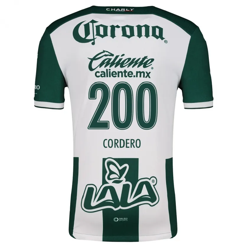 Danxen Hombre Camiseta Mario Cordero #200 Verde Blanco 1ª Equipación 2024/25 La Camisa México
