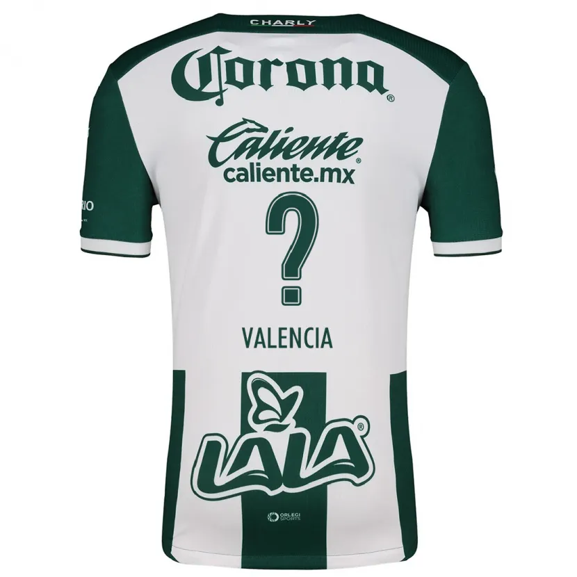 Danxen Hombre Camiseta Álex Valencia #0 Verde Blanco 1ª Equipación 2024/25 La Camisa México