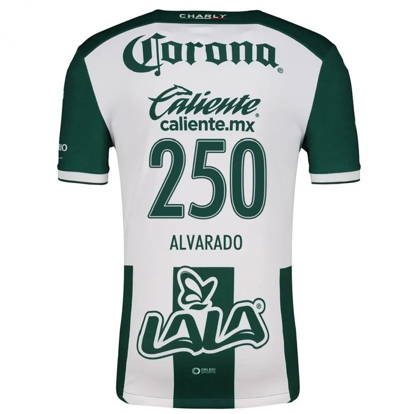 Danxen Hombre Camiseta Edwin Alvarado #250 Verde Blanco 1ª Equipación 2024/25 La Camisa México