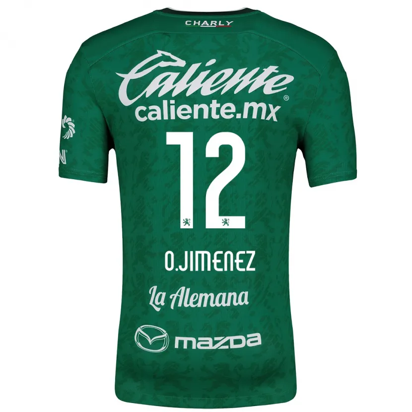 Danxen Hombre Camiseta Óscar Jiménez #12 Verde Blanco 1ª Equipación 2024/25 La Camisa México