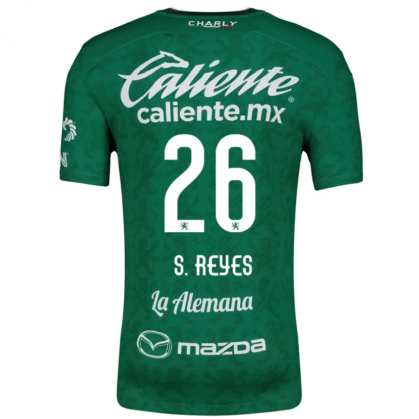 Danxen Hombre Camiseta Salvador Reyes #26 Verde Blanco 1ª Equipación 2024/25 La Camisa México