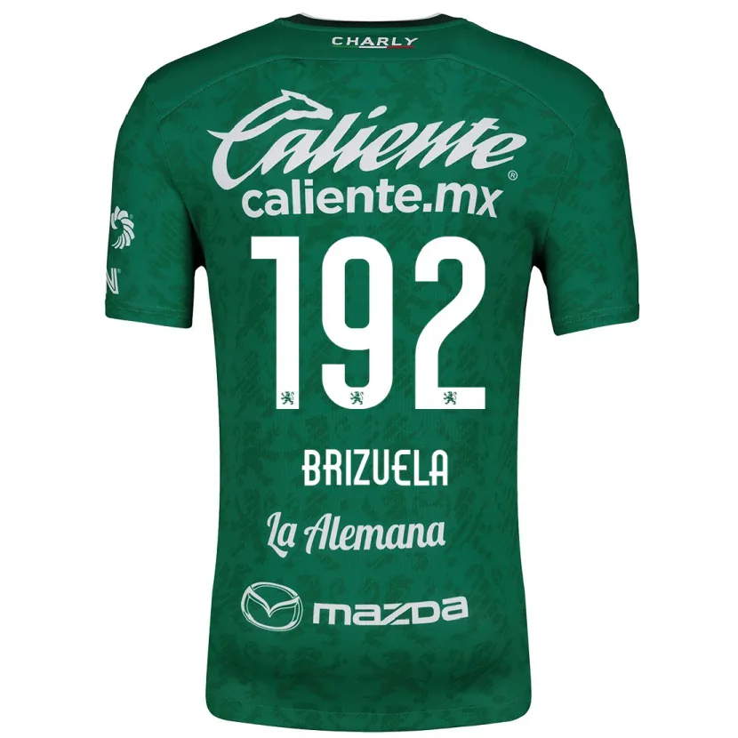 Danxen Hombre Camiseta Juan Brizuela #192 Verde Blanco 1ª Equipación 2024/25 La Camisa México