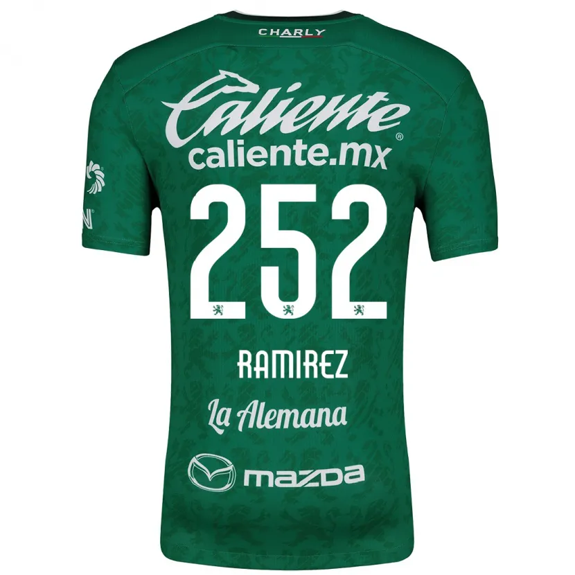 Danxen Hombre Camiseta Luis Ramírez #252 Verde Blanco 1ª Equipación 2024/25 La Camisa México