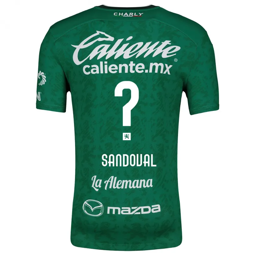 Danxen Hombre Camiseta Axel Sandoval #0 Verde Blanco 1ª Equipación 2024/25 La Camisa México