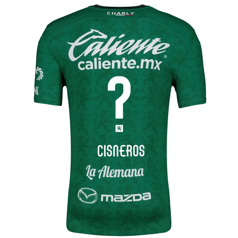 Danxen Hombre Camiseta Santiago Cisneros #0 Verde Blanco 1ª Equipación 2024/25 La Camisa México