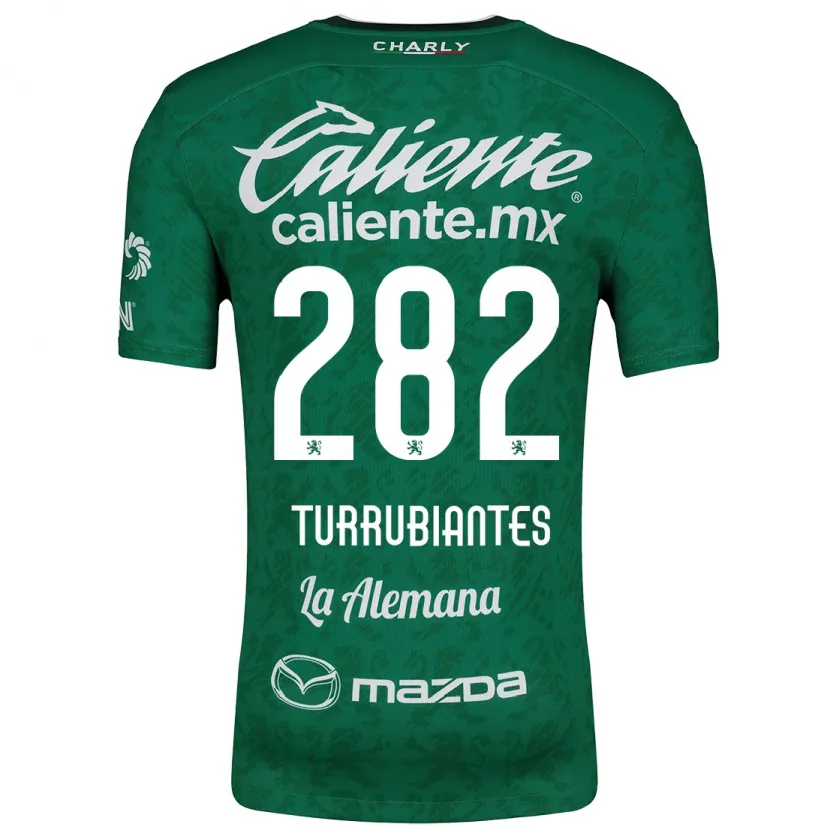 Danxen Hombre Camiseta Abdon Turrubiantes #282 Verde Blanco 1ª Equipación 2024/25 La Camisa México