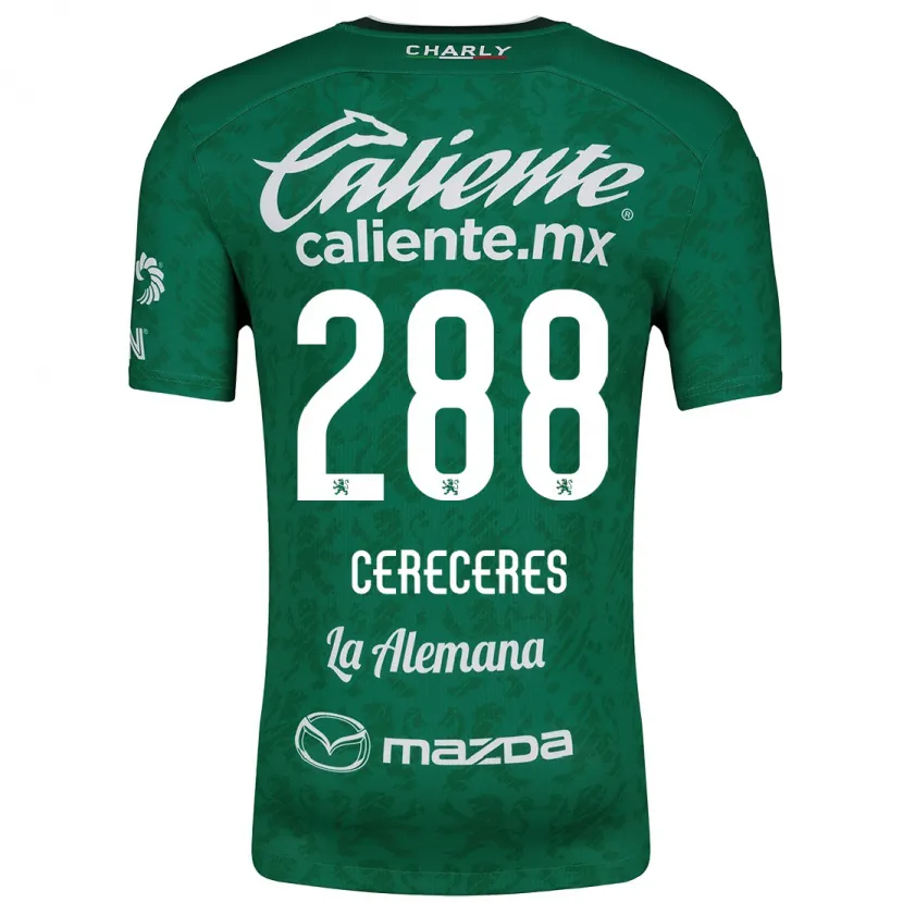 Danxen Hombre Camiseta Thomas Cereceres #288 Verde Blanco 1ª Equipación 2024/25 La Camisa México