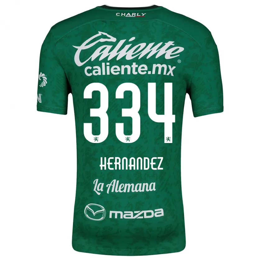 Danxen Hombre Camiseta Alan Hernández #334 Verde Blanco 1ª Equipación 2024/25 La Camisa México