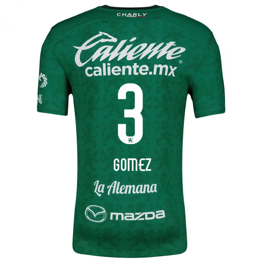 Danxen Hombre Camiseta Karen Gómez #3 Verde Blanco 1ª Equipación 2024/25 La Camisa México