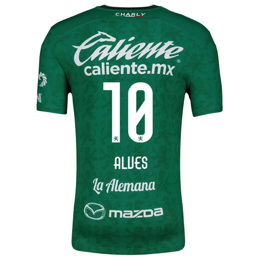 Danxen Hombre Camiseta Maria Alves #10 Verde Blanco 1ª Equipación 2024/25 La Camisa México