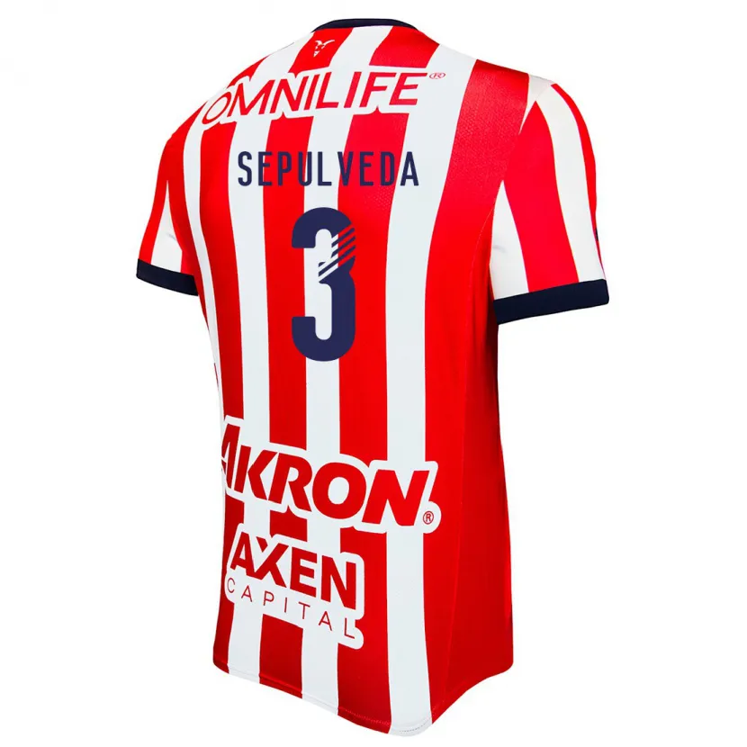 Danxen Hombre Camiseta Gilberto Sepúlveda #3 Rojo Blanco Azul 1ª Equipación 2024/25 La Camisa México