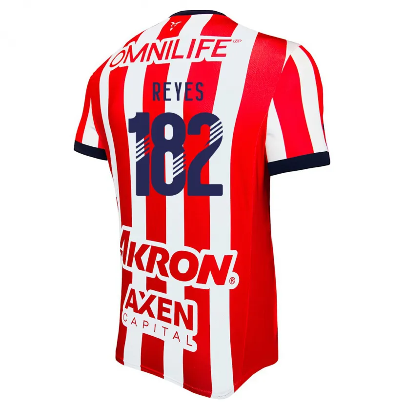 Danxen Hombre Camiseta Mauricio Reyes #182 Rojo Blanco Azul 1ª Equipación 2024/25 La Camisa México