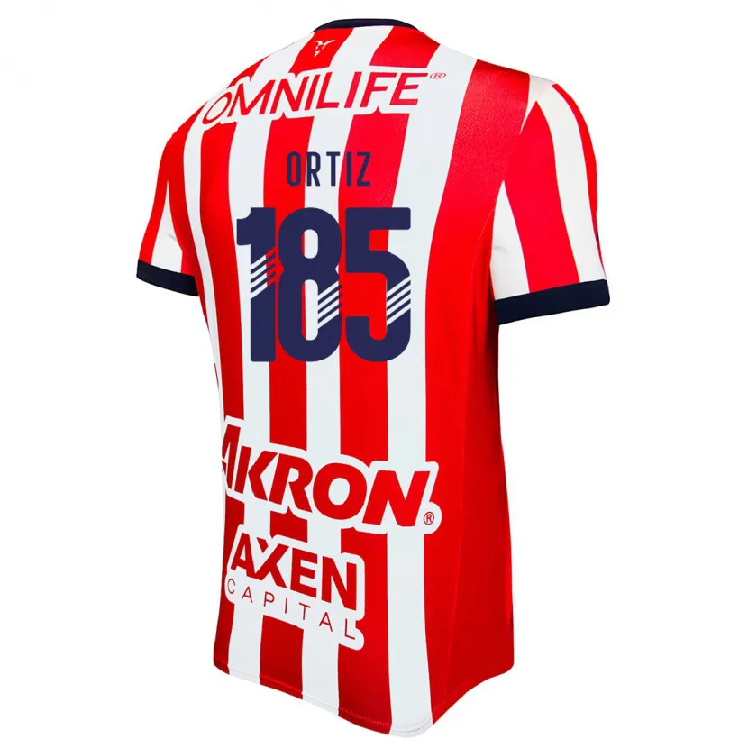 Danxen Hombre Camiseta Gibrán Ortiz #185 Rojo Blanco Azul 1ª Equipación 2024/25 La Camisa México