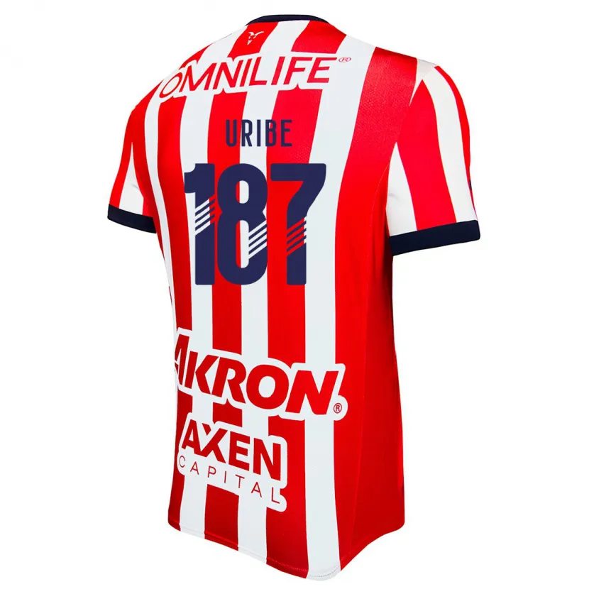 Danxen Hombre Camiseta Juan Uribe #187 Rojo Blanco Azul 1ª Equipación 2024/25 La Camisa México