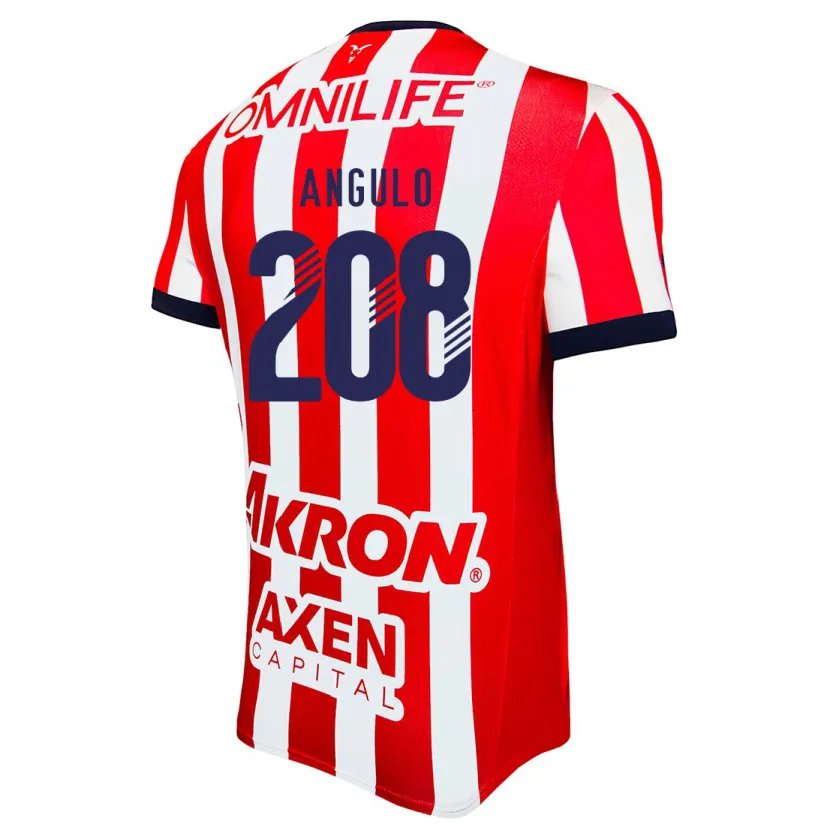 Danxen Hombre Camiseta Ismael Angulo #208 Rojo Blanco Azul 1ª Equipación 2024/25 La Camisa México