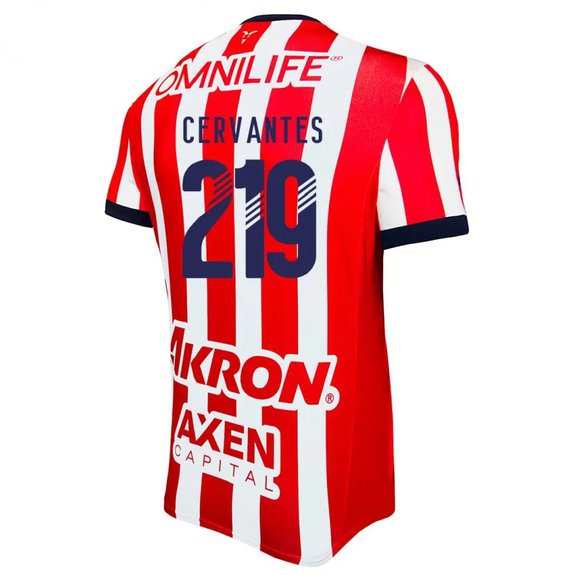 Danxen Hombre Camiseta Daniel Cervantes #219 Rojo Blanco Azul 1ª Equipación 2024/25 La Camisa México