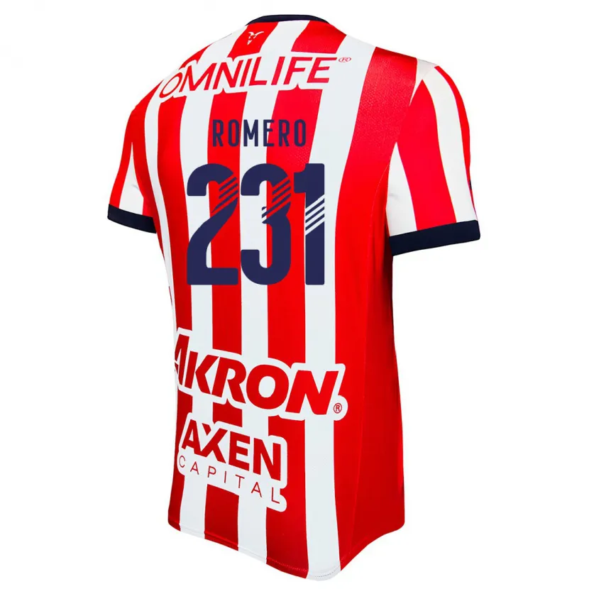 Danxen Hombre Camiseta Ángel Romero #231 Rojo Blanco Azul 1ª Equipación 2024/25 La Camisa México