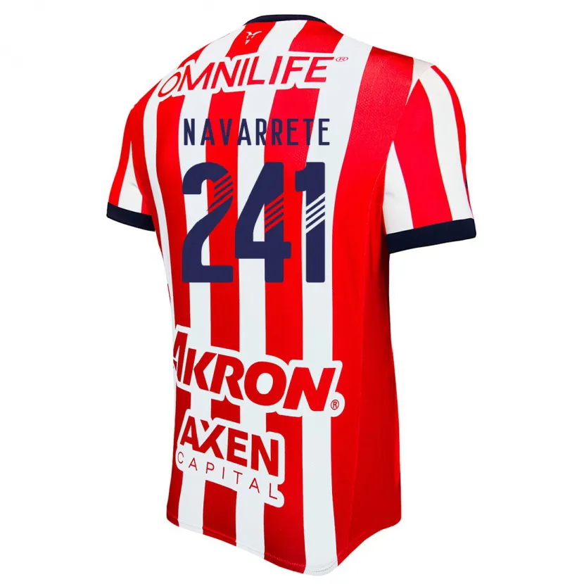 Danxen Hombre Camiseta Cristo Navarrete #241 Rojo Blanco Azul 1ª Equipación 2024/25 La Camisa México