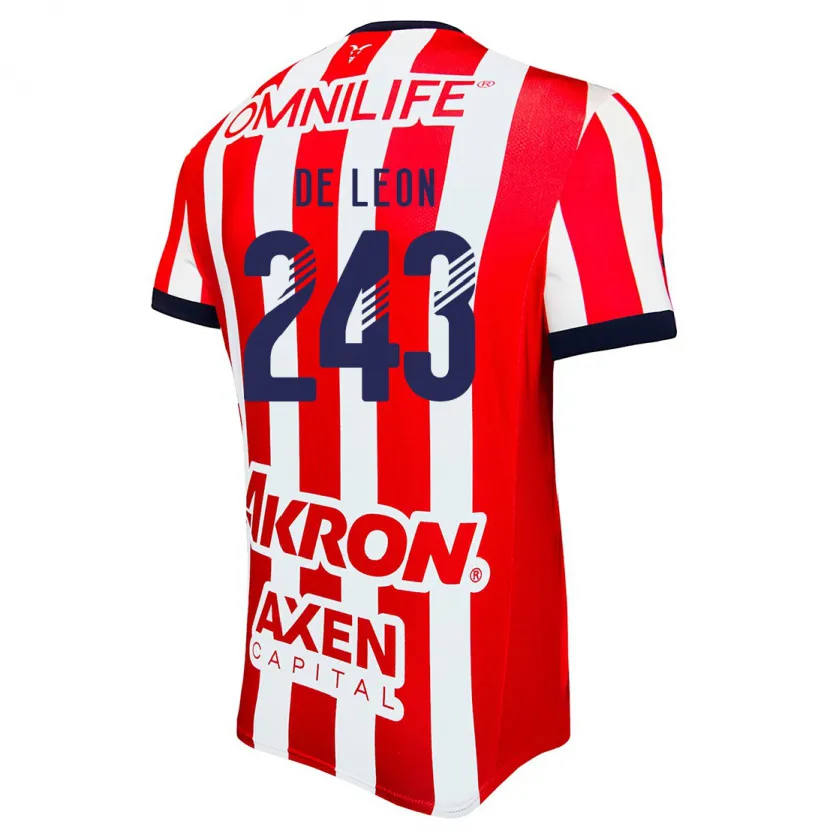 Danxen Hombre Camiseta Jared De León #243 Rojo Blanco Azul 1ª Equipación 2024/25 La Camisa México
