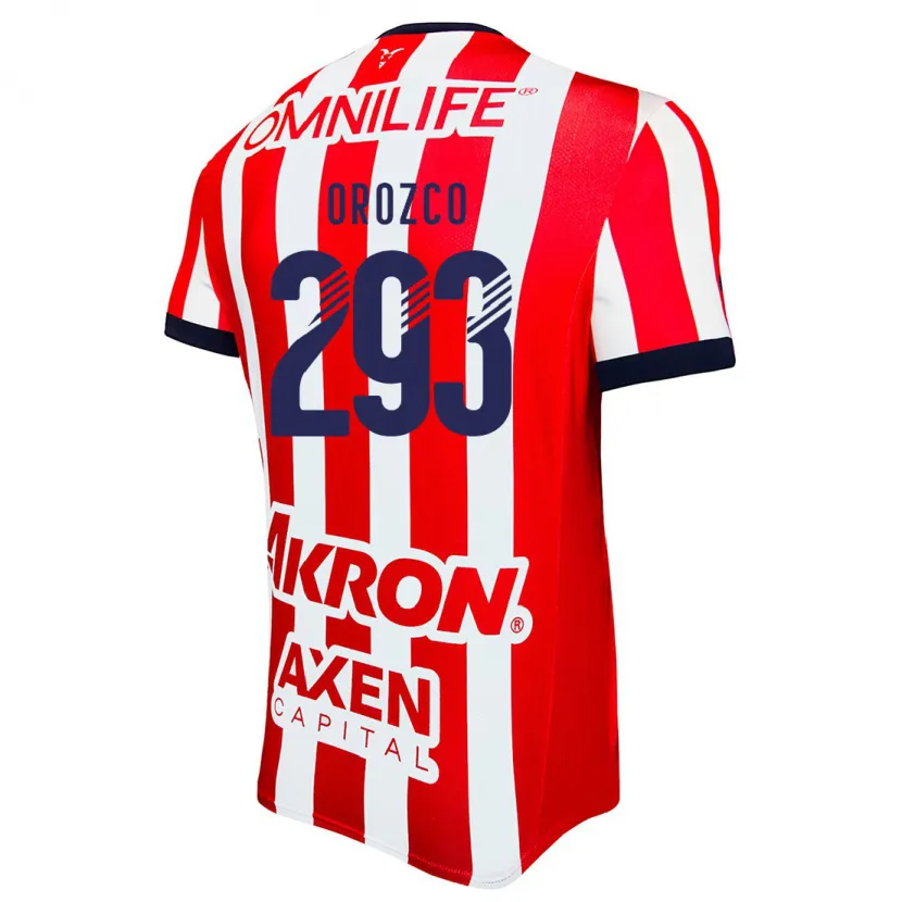 Danxen Hombre Camiseta Yohan Orozco #293 Rojo Blanco Azul 1ª Equipación 2024/25 La Camisa México