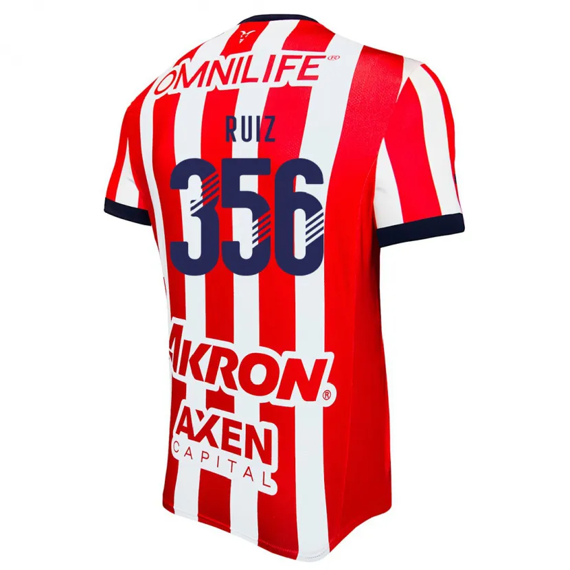Danxen Hombre Camiseta Dilan Ruiz #356 Rojo Blanco Azul 1ª Equipación 2024/25 La Camisa México