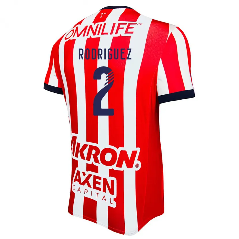 Danxen Hombre Camiseta Jaqueline Rodríguez #2 Rojo Blanco Azul 1ª Equipación 2024/25 La Camisa México