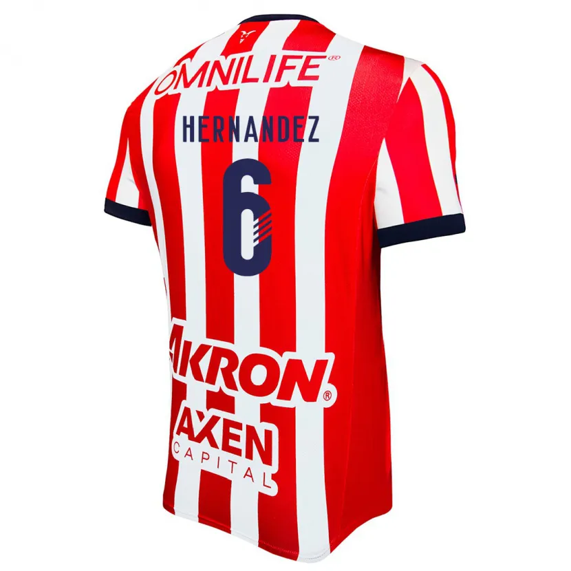 Danxen Hombre Camiseta Ana Camila Hernández #6 Rojo Blanco Azul 1ª Equipación 2024/25 La Camisa México