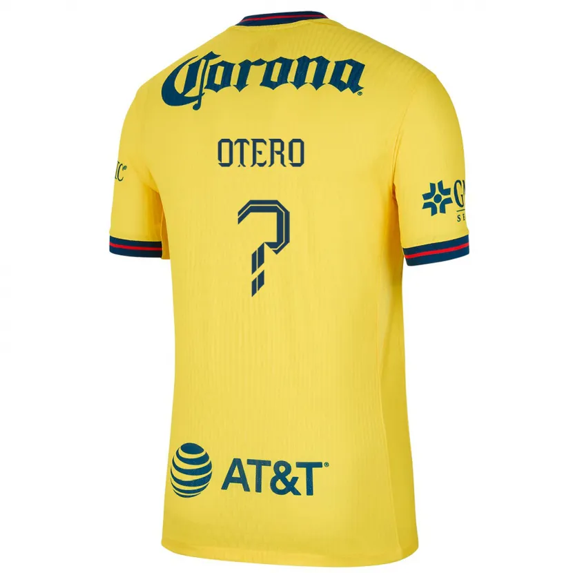 Danxen Hombre Camiseta Juan Otero #0 Amarillo Azul 1ª Equipación 2024/25 La Camisa México