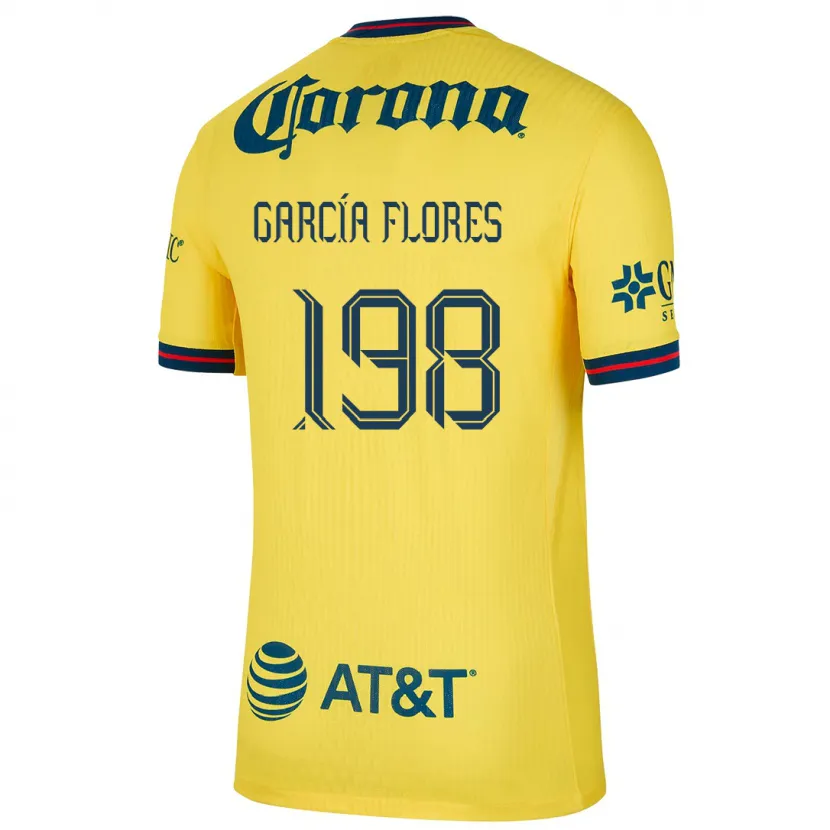 Danxen Hombre Camiseta Francisco García Flores #198 Amarillo Azul 1ª Equipación 2024/25 La Camisa México