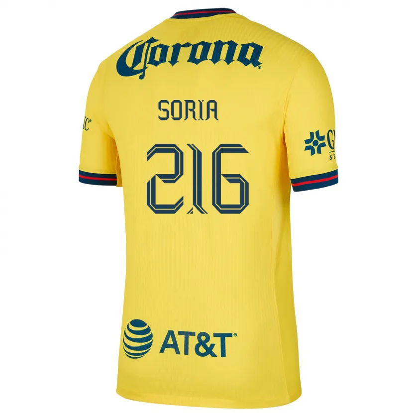 Danxen Hombre Camiseta Emiliano Soria #216 Amarillo Azul 1ª Equipación 2024/25 La Camisa México