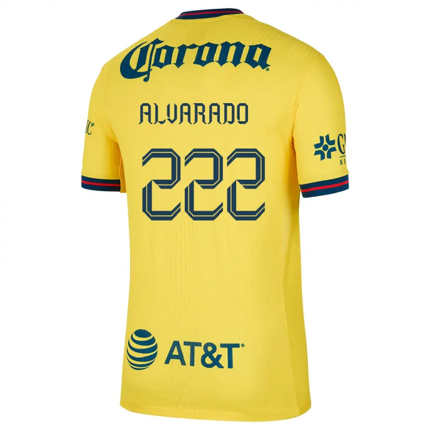 Danxen Hombre Camiseta Daniel Alvarado #222 Amarillo Azul 1ª Equipación 2024/25 La Camisa México
