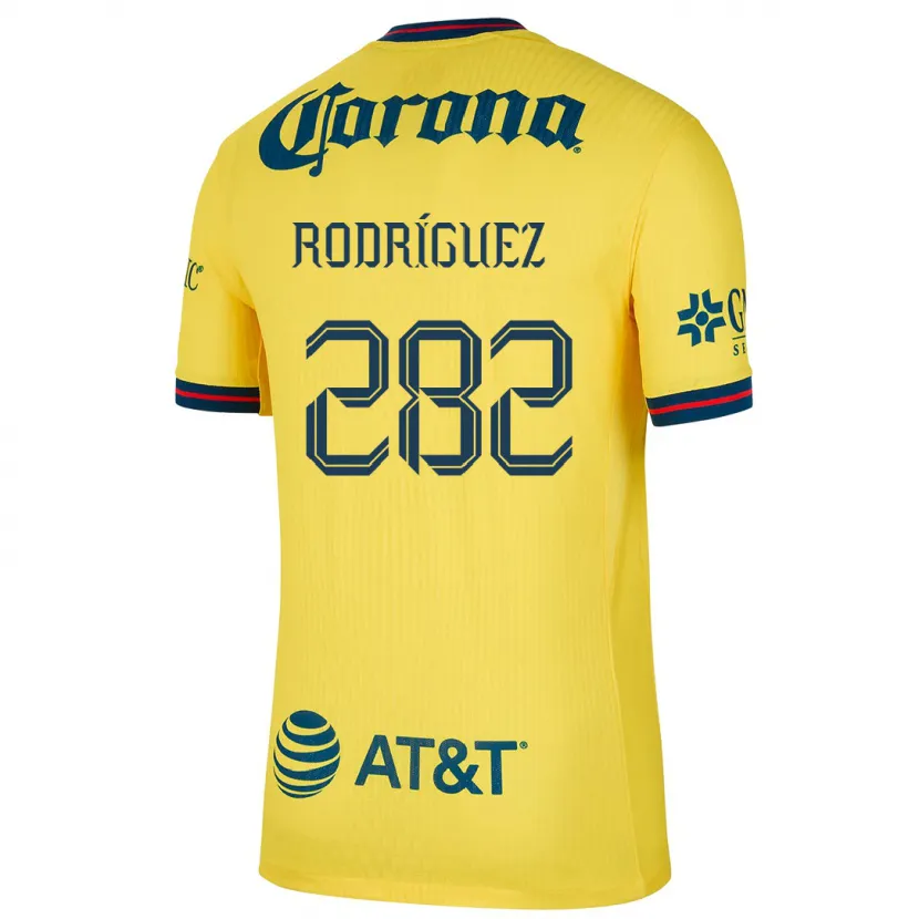 Danxen Hombre Camiseta Francisco Rodríguez #282 Amarillo Azul 1ª Equipación 2024/25 La Camisa México
