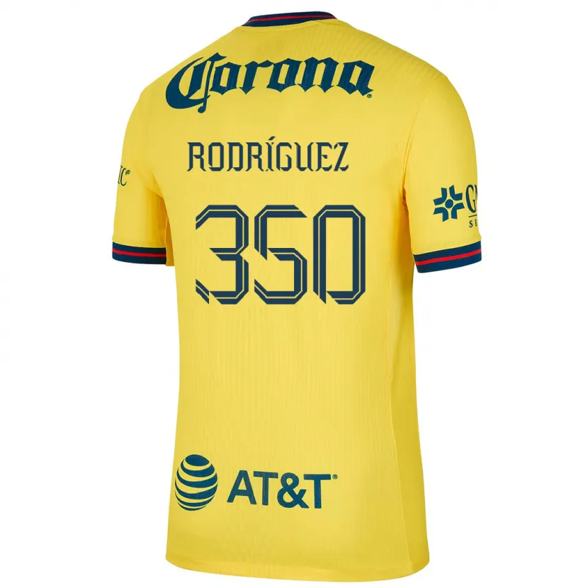 Danxen Hombre Camiseta Ángel Rodríguez #350 Amarillo Azul 1ª Equipación 2024/25 La Camisa México
