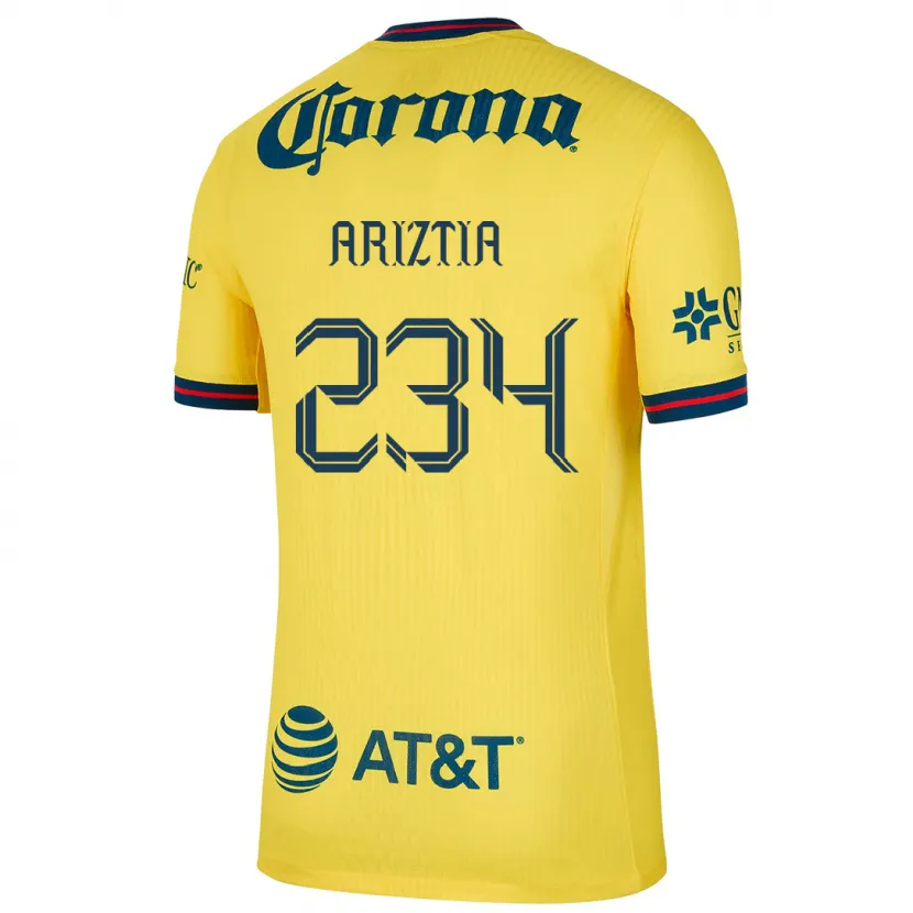 Danxen Hombre Camiseta Íñigo Ariztia #234 Amarillo Azul 1ª Equipación 2024/25 La Camisa México